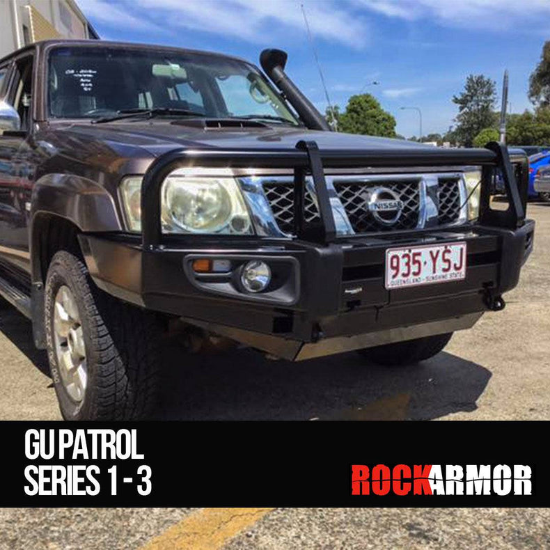 GU Patrol Protek Pack Suits Series 1-3 | Classic Premium Bull Bar, Runva Winch, Stedi Lights