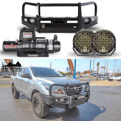 Mazda Bt50 Protek Pack - Bull Bar, Runva Winch, Stedi Led Lights