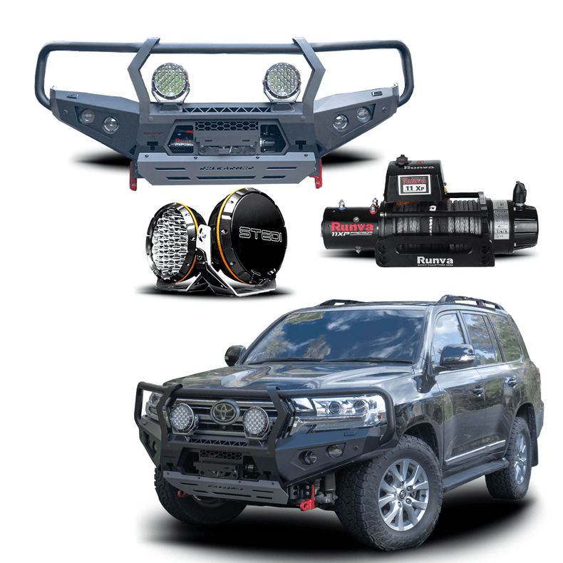 200 Series Protek Pack | GT Bull Bar, Runva Winch Stedi Led lights Suits Facelift 09/2015 - 10/2021