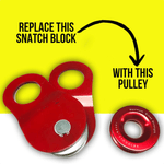 Rope Pulley - 18,000kg 100mm | Winch Rope Soft Shackle | BLACK | Rockarmor