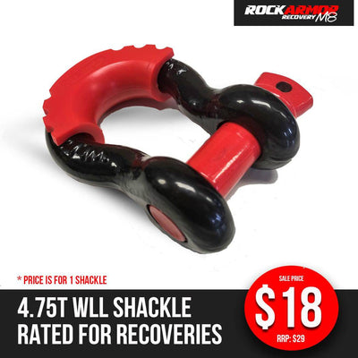 4.75 Rated Recovery Bow Shackle + Shackle Saver