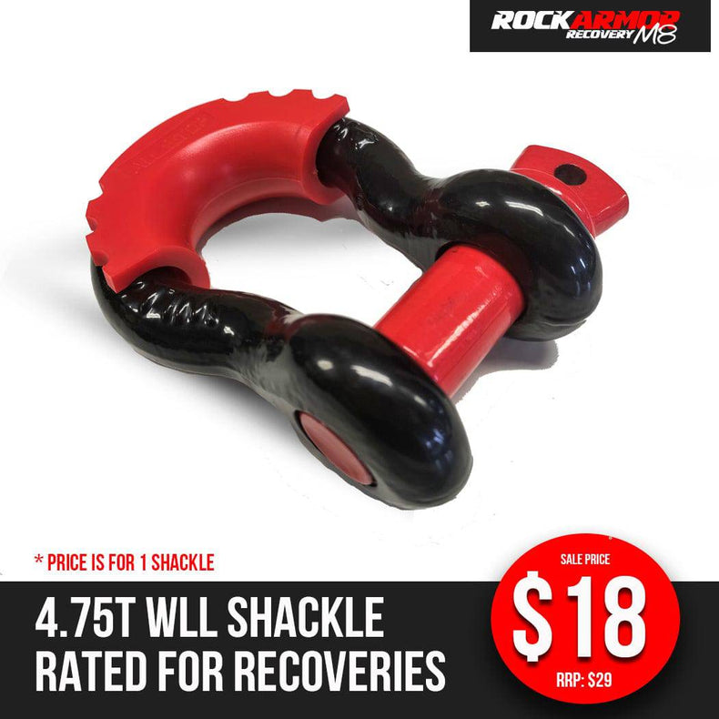 4.75 Rated Recovery Bow Shackle + Shackle Saver