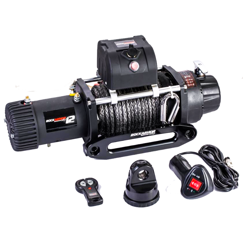 Rockarmor 12,000LBS Winch With Synthetic Rope