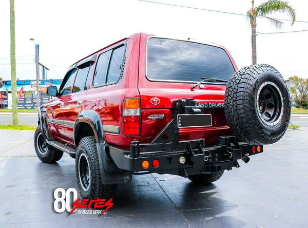 Dual Spare Wheel Carrier - Rear Bar Suits Toyota Landcruiser 80 Series ...