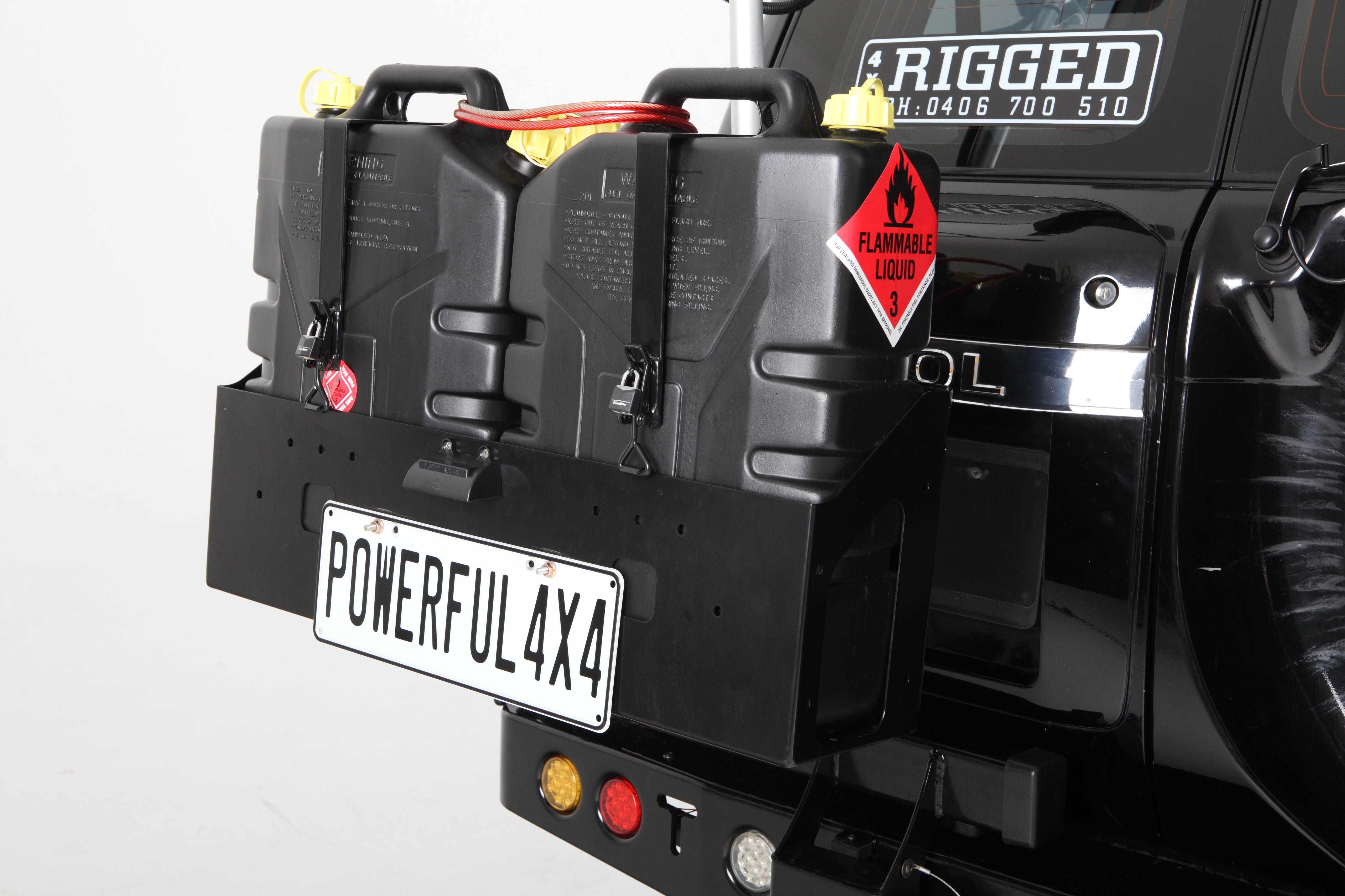 Dual Jerry Can Holder - Upright sit - The UTE Shop
