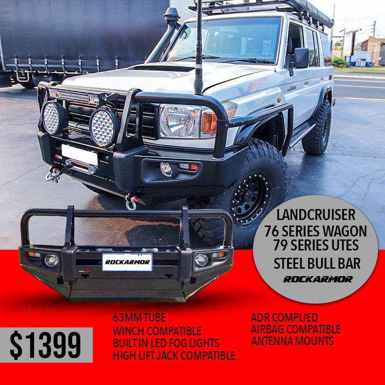 Premium Bull Bar to Suit Landcruiser 76/78/79/Troopy 2005+ Bar Replacement Will not fit single cab 2017+