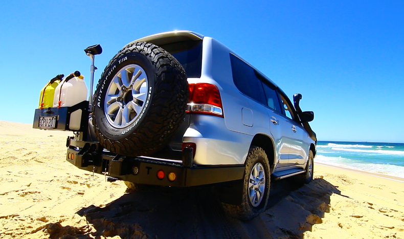 Dual Spare Wheel Carrier - Rear Bar Suits  200 Series Landcruiser