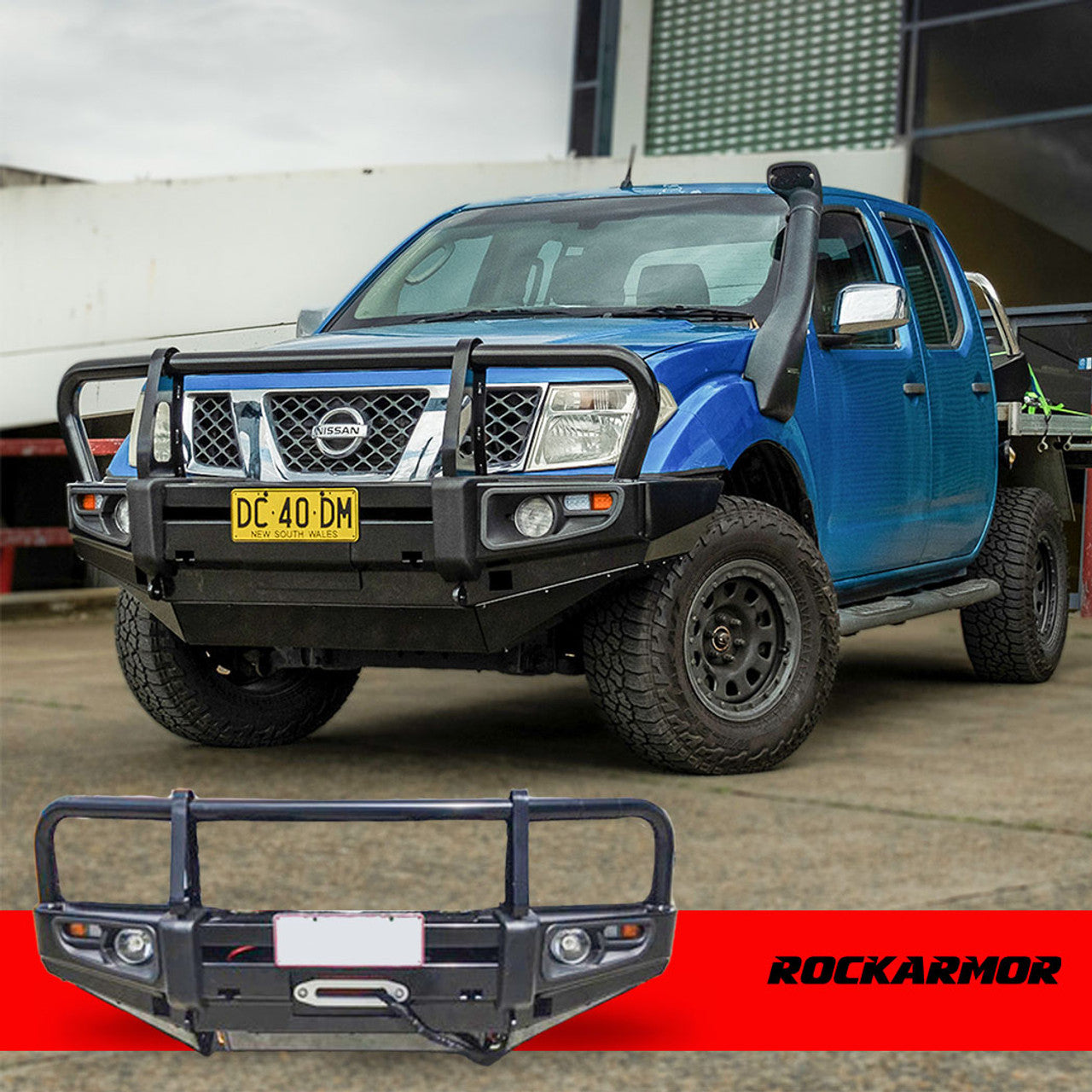 Rockarmor Premium Bull Bar - Nissan Navara D40